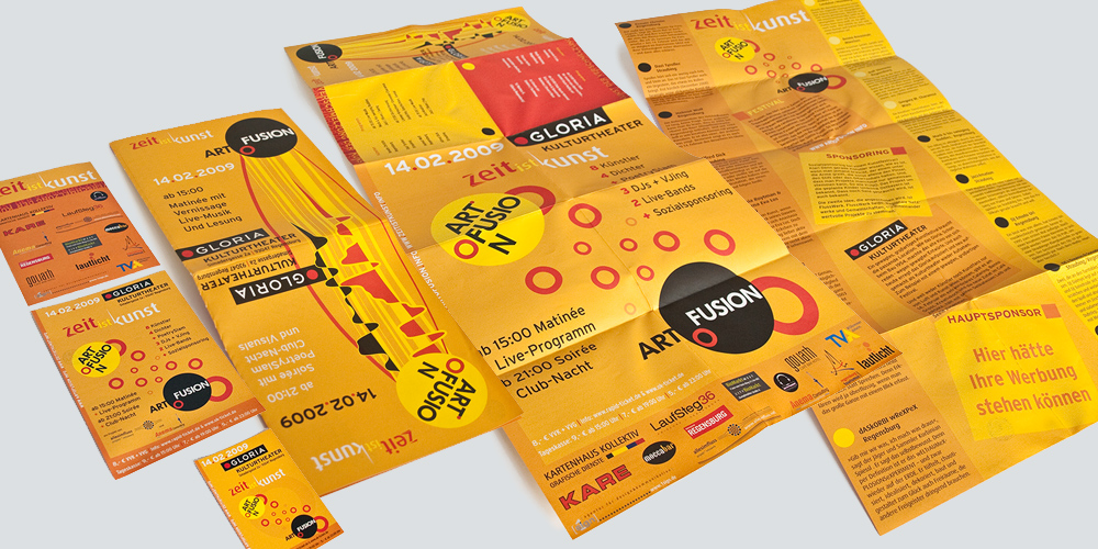 Grafikdesign corporate design Kampagne Zeit ist Kunst